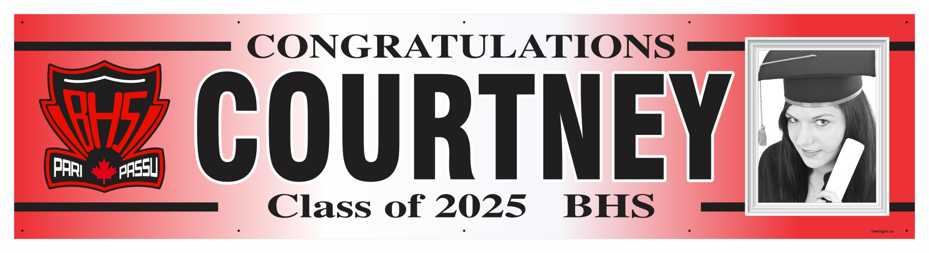The ’Courtney’ Banner - 2’ x 8’