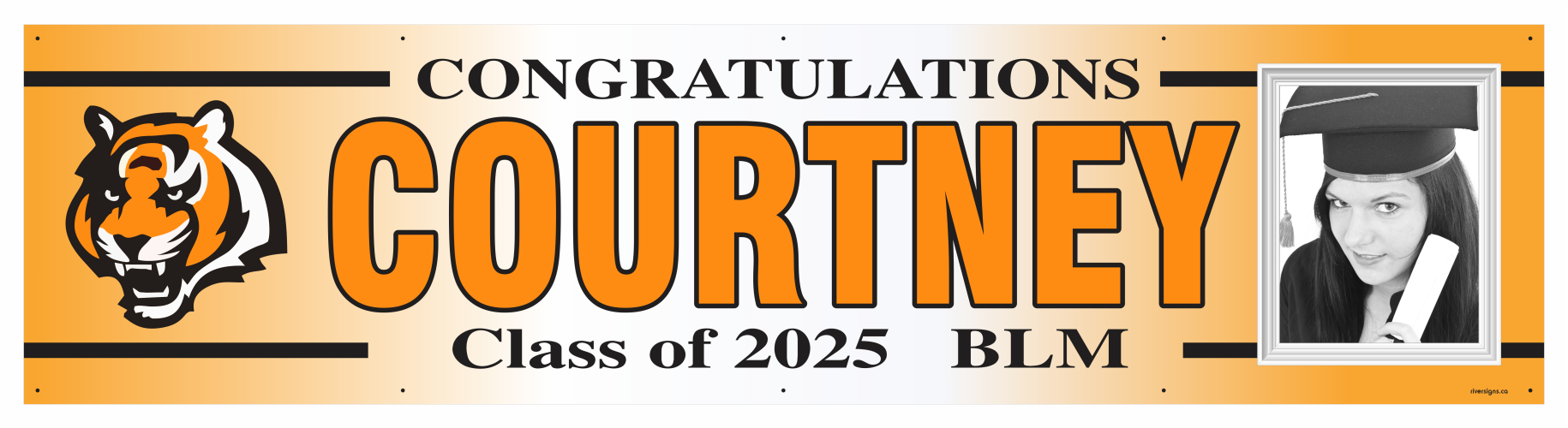 The ’Courtney’ Banner - 2’ x 8’