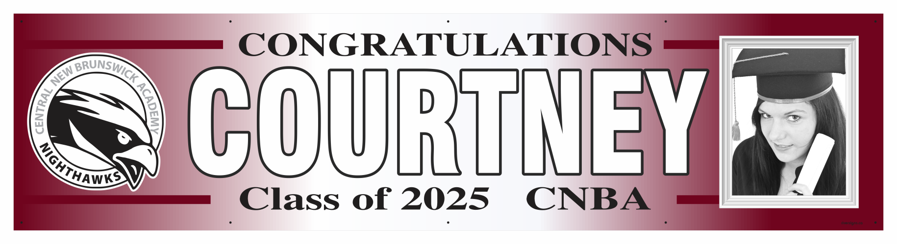 The ’Courtney’ Banner - 2’ x 8’
