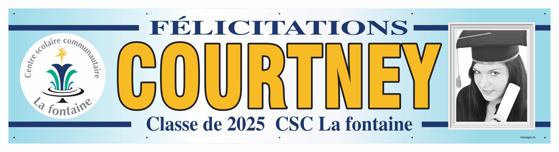 The ’Courtney’ Banner - 2’ x 8’