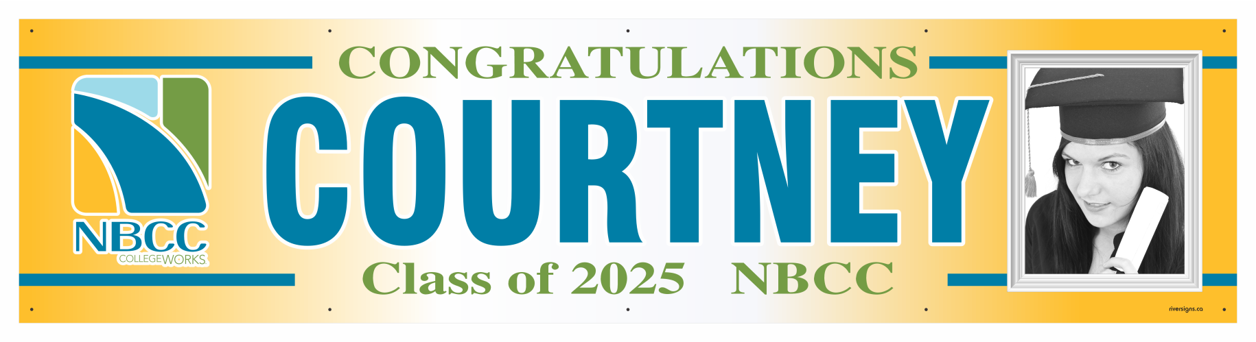 The ’Courtney’ Banner - 2’ x 8’