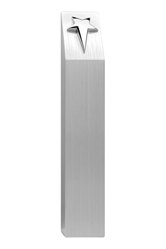 Silver Star on Aluminum Pillar 8.5" - Star Award DA9222