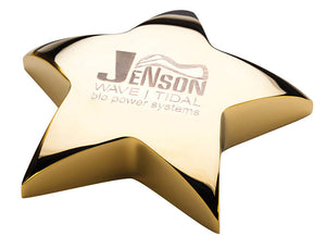 Gold Star Paperweight, 4.25" - Star Award DA9275G