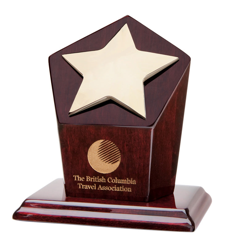 Rosewood Star Tower, 6" - Star Award DA9331