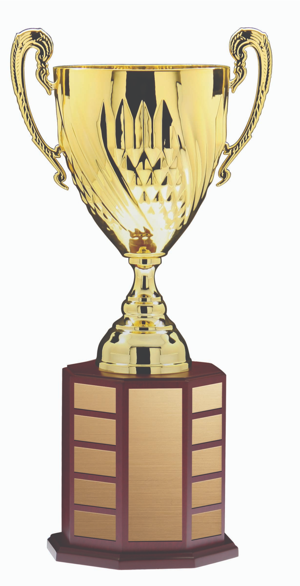 Gold Cup on Mahogany Hex Base 20.5’’ - Annual Cup DACB5640