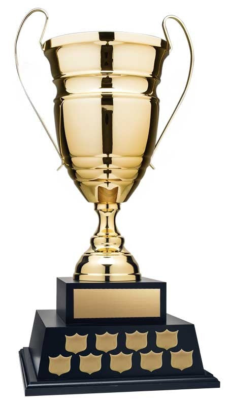 Gold on 2 Tier Wood Base 26’’ - Annual Cup DACB8145