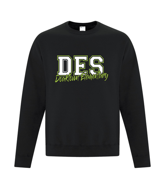 Everyday Fleece Crewneck Sweatshirt - Black - Doaktown Elementary 2026-27