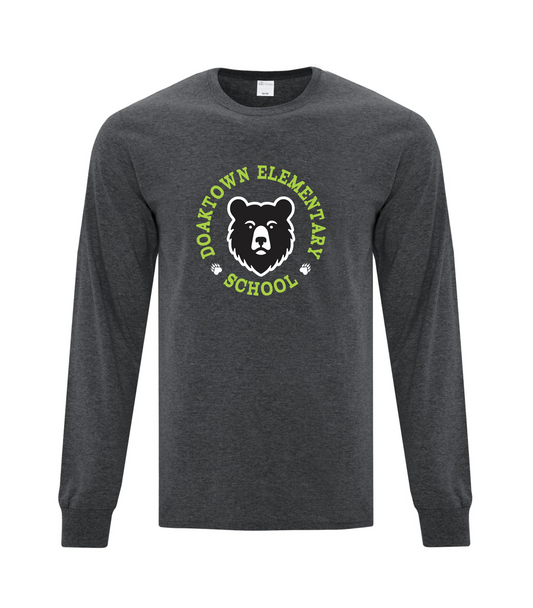ATC Every Day Cotton Long Sleeve Tee - Dark Heather - Doaktown Elementary 2026-27