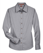 Ladies' Easy Blend™ Long Sleeve Twill Dress Shirt with Stain-Release -Harriton M500W