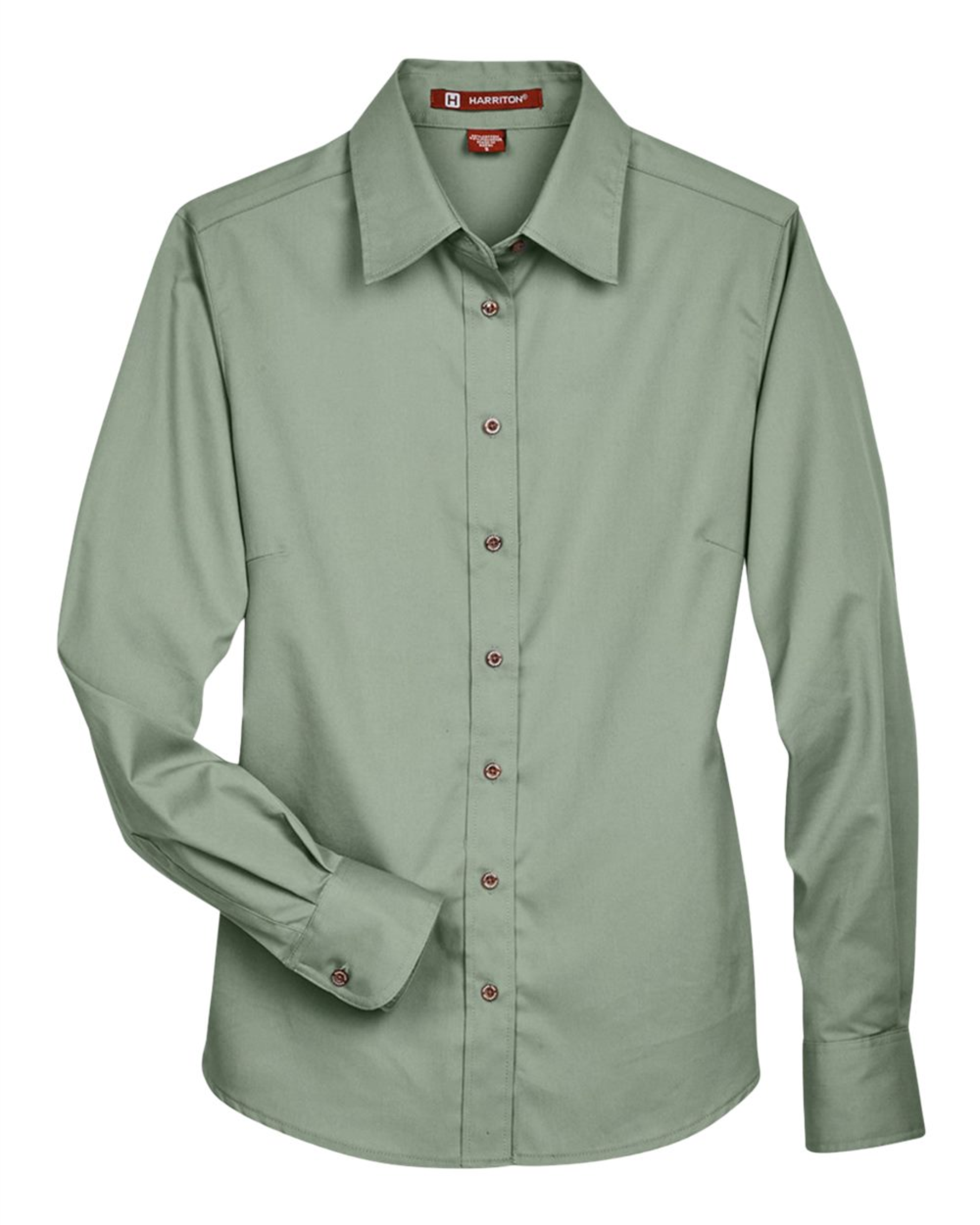 Ladies' Easy Blend™ Long Sleeve Twill Dress Shirt with Stain-Release -Harriton M500W
