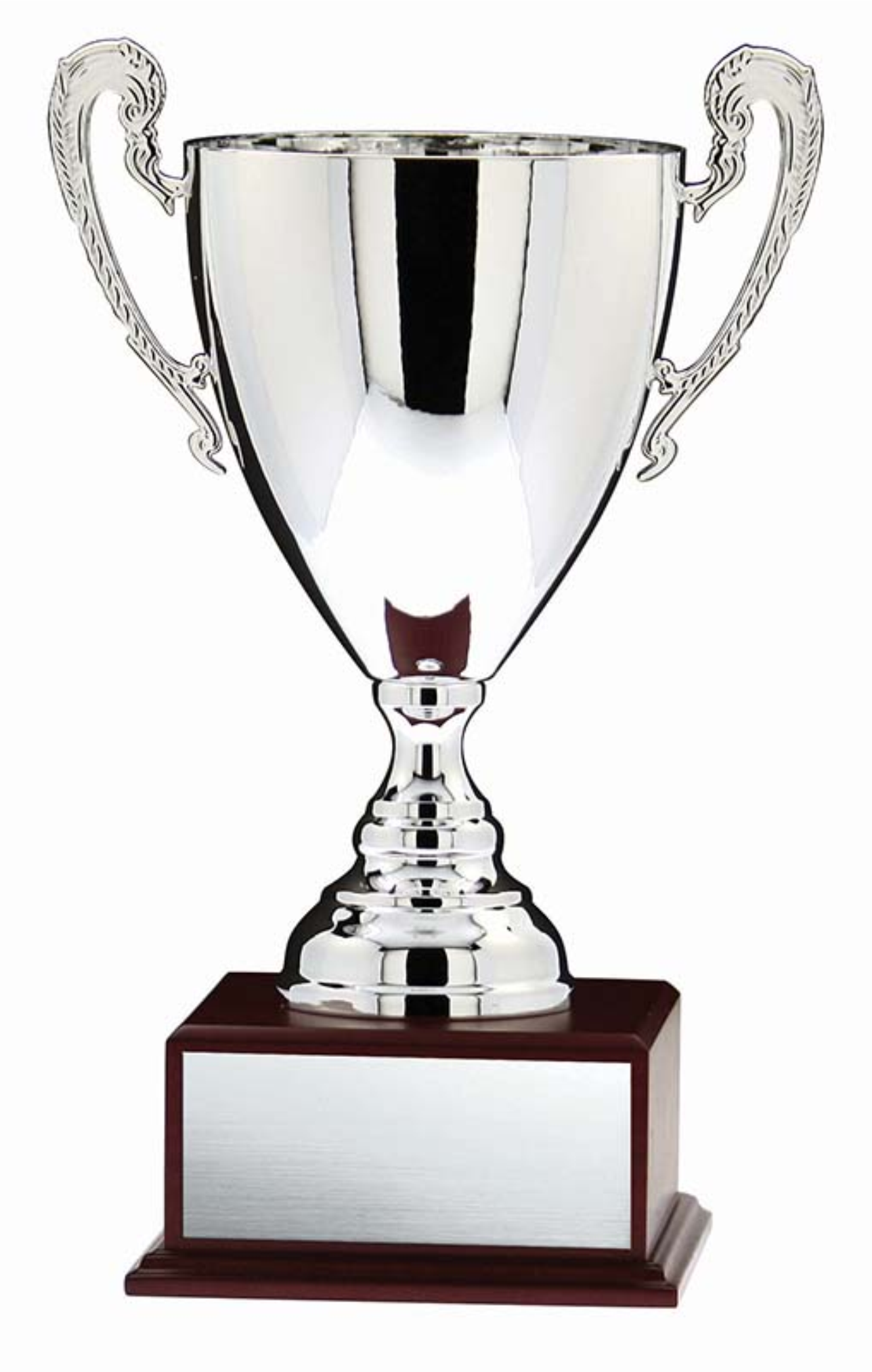 Silver Cup With Handles - Mahagony Base - Prestige Series