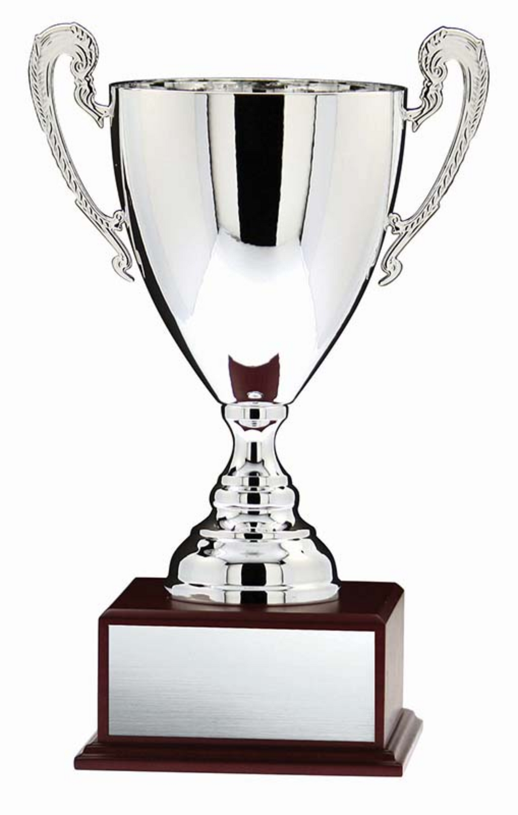 Silver Cup With Handles - Mahagony Base - Prestige Series