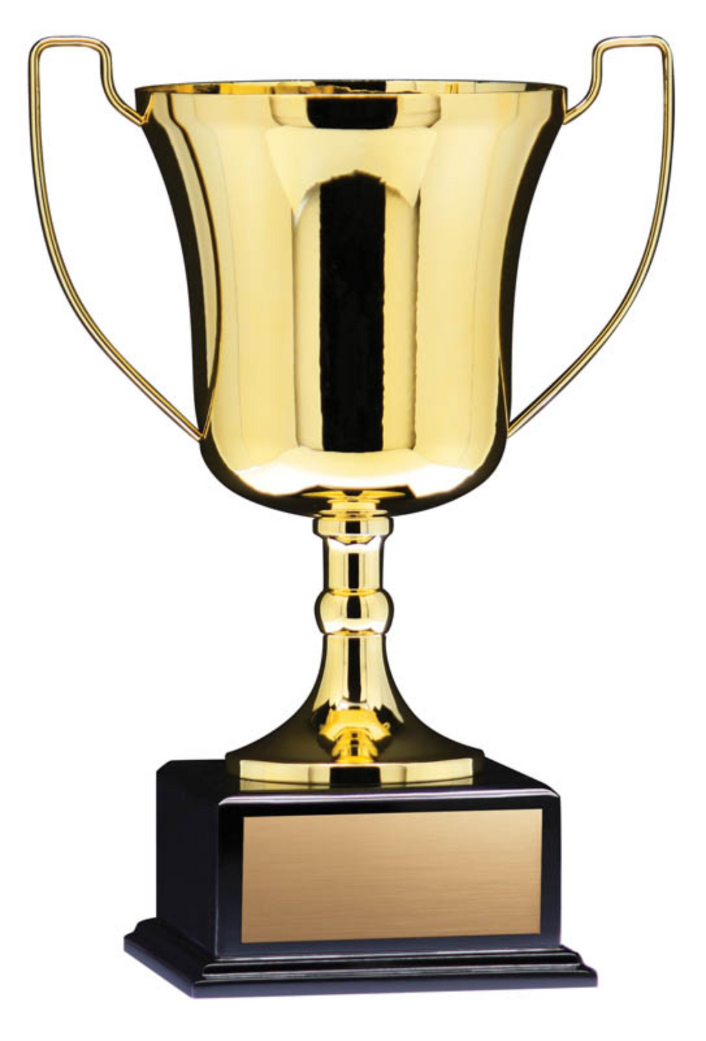 Gold Cup With Handles - Black Wood Base - Prestige Series EC623