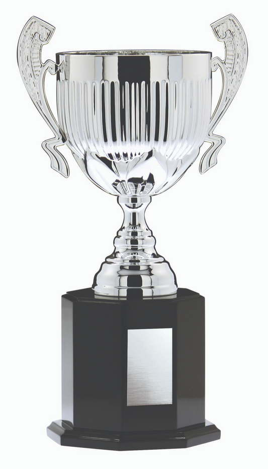 Silver Cup on Black Hex Base 17’’ - Annual Cup EC7130