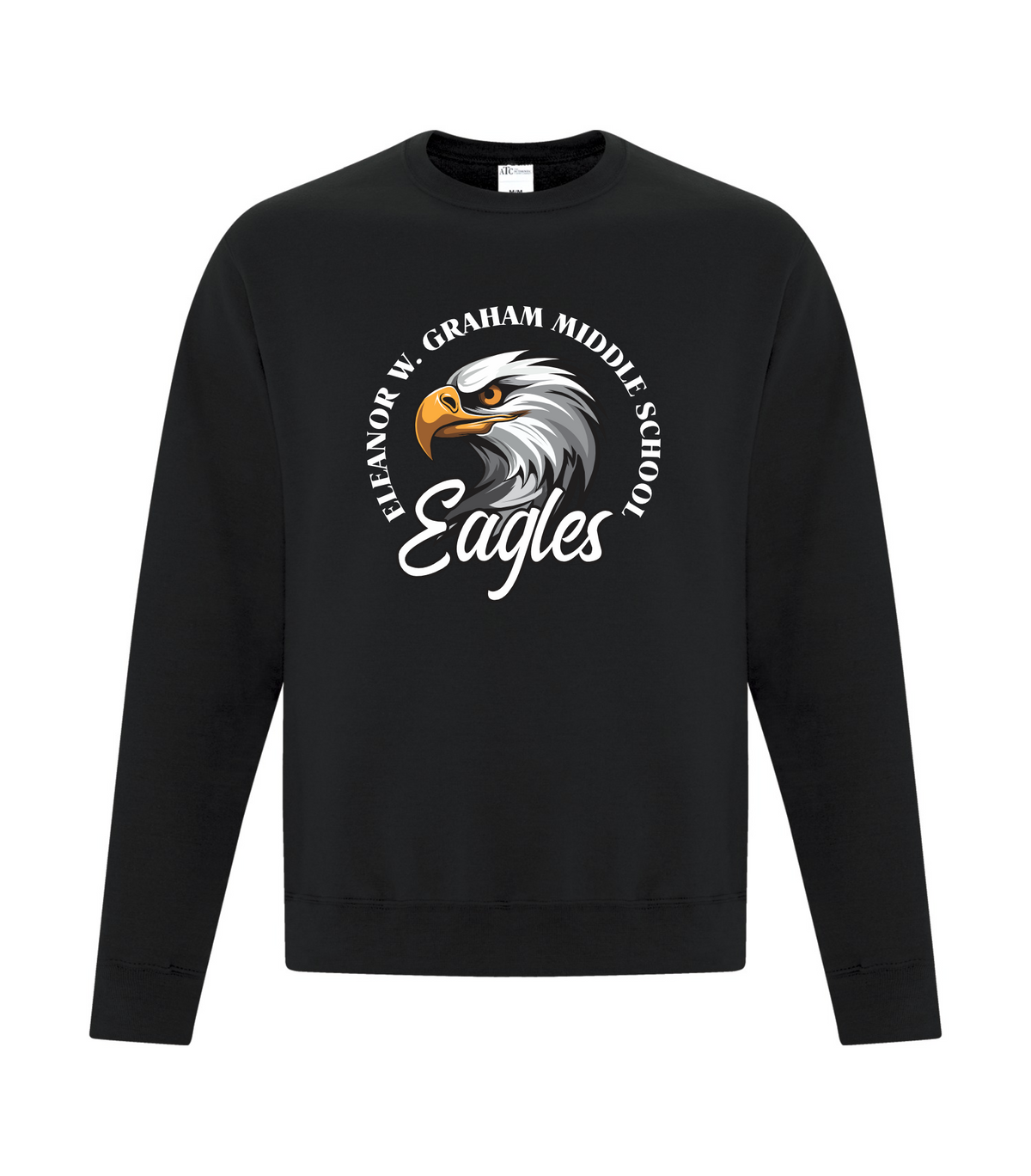 Everyday Fleece Crewneck Sweatshirt - Black - Eleanor W Graham School 2026-27