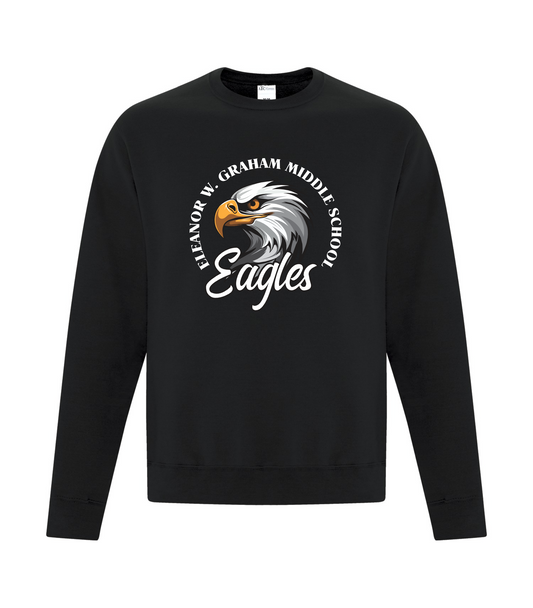 Everyday Fleece Crewneck Sweatshirt - Black - Eleanor W Graham School 2026-27