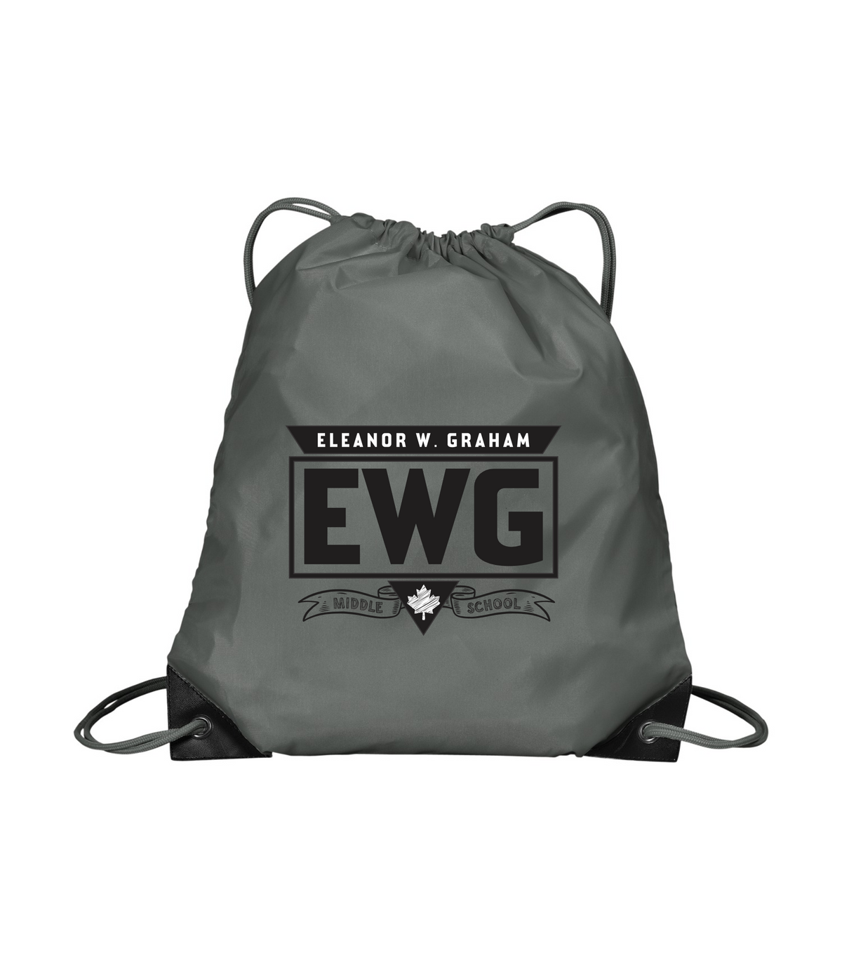 ATC Everyday Reusable Cinch Pack - Charcoal - Eleanor W Graham School 2026-27