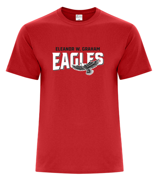 Everyday Cotton Blend Tee - Team Red Colour - Eleanor W Graham School 2026-27