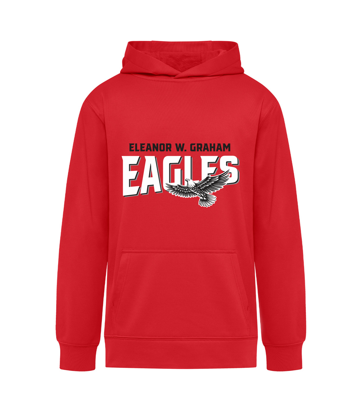 ATC Essential Performance Hoodie - True Red Colour - Eleanor W Graham School 2026-27