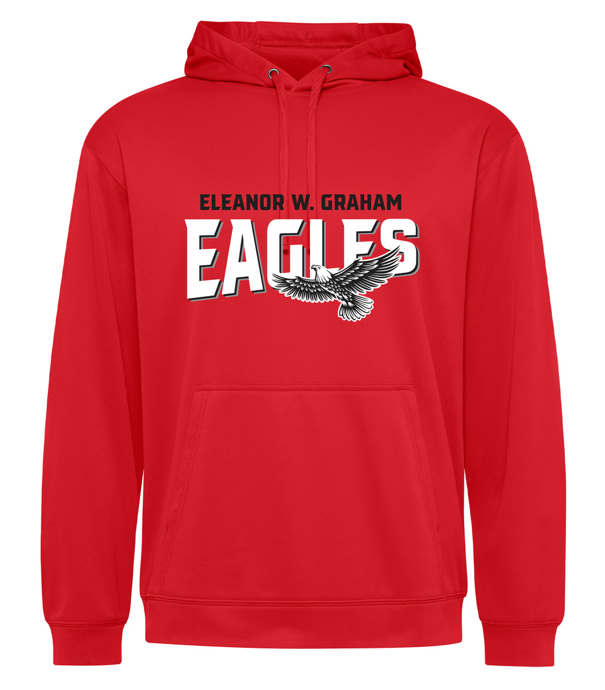 ATC Essential Performance Hoodie - True Red Colour - Eleanor W Graham School 2026-27