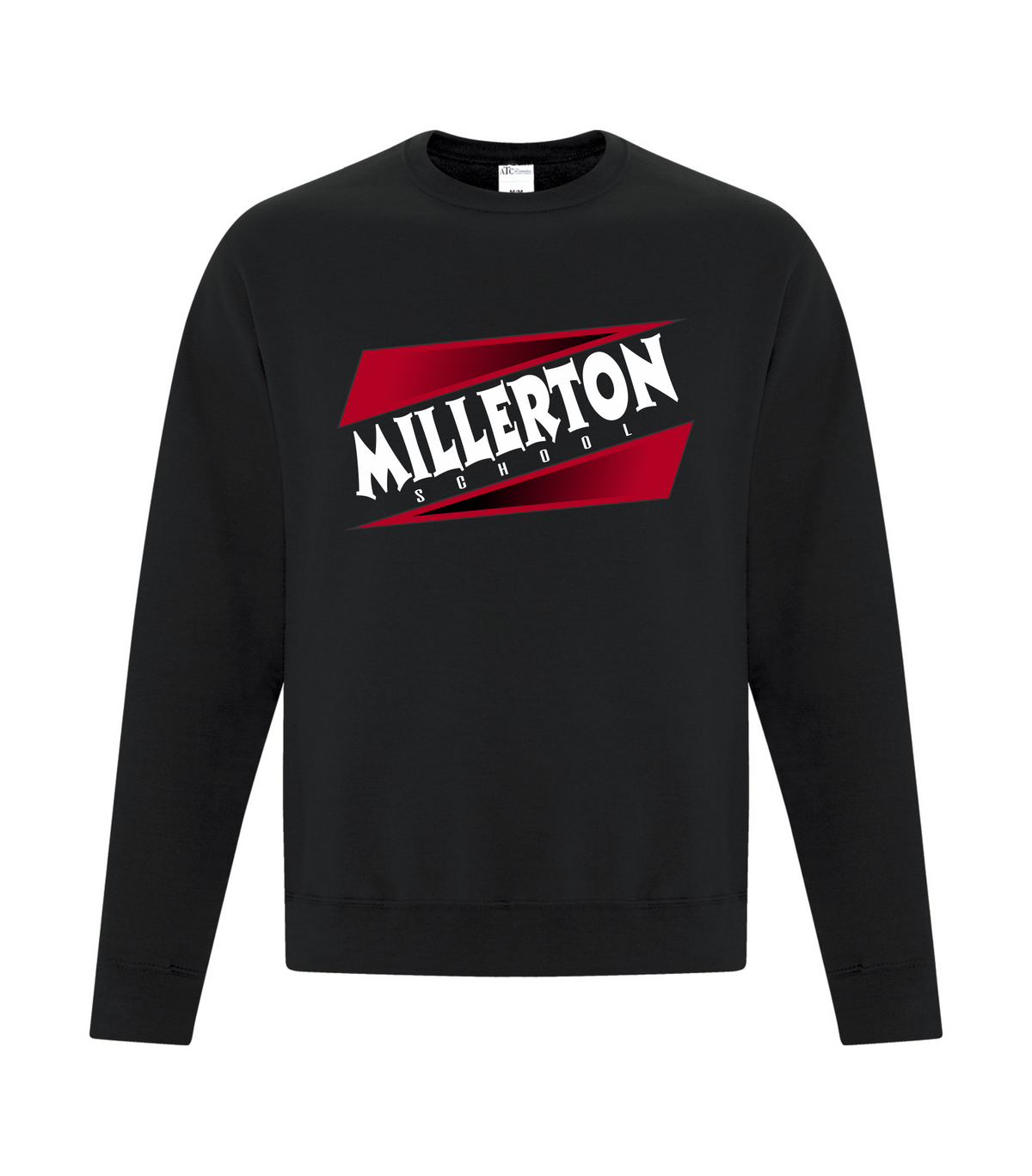 Everyday Fleece Crewneck Sweatshirt - Black - Millerton School 2026-27