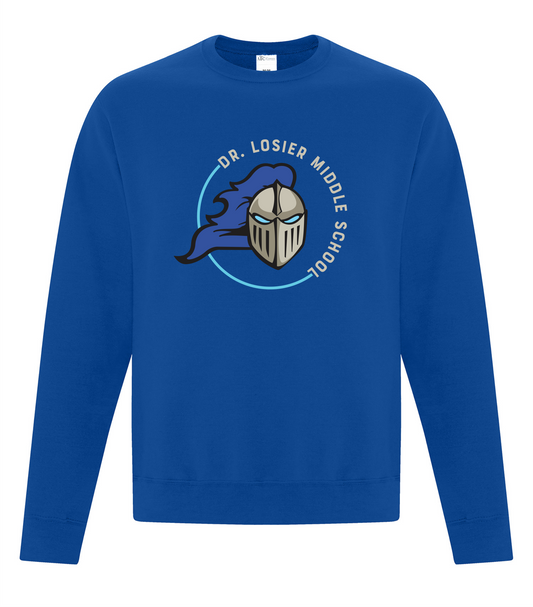 Everyday Fleece Crewneck Sweatshirt - Team Royal - Dr. Losier School  2026-27