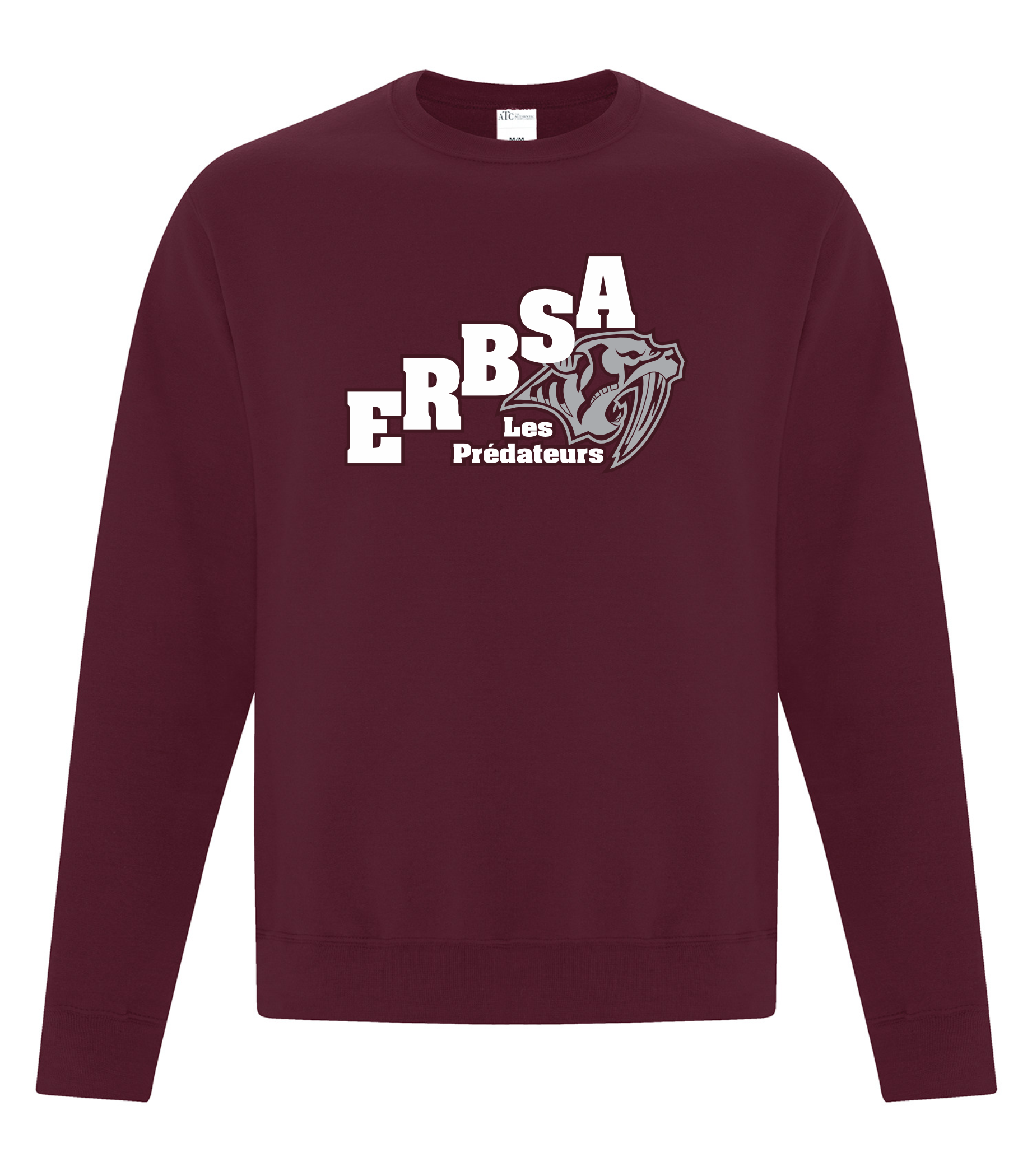 Everyday Fleece Crewneck Sweatshirt - Maroon - ERBSA School 2025-26