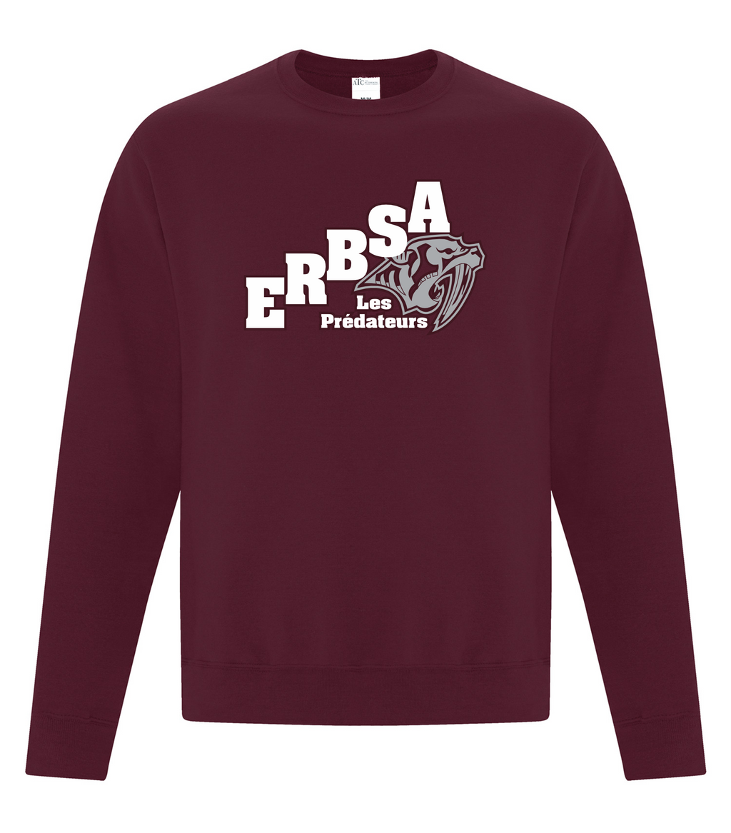 Everyday Fleece Crewneck Sweatshirt - Maroon - ERBSA School 2025-26