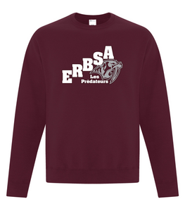 Everyday Fleece Crewneck Sweatshirt - Maroon - ERBSA School 2025-26
