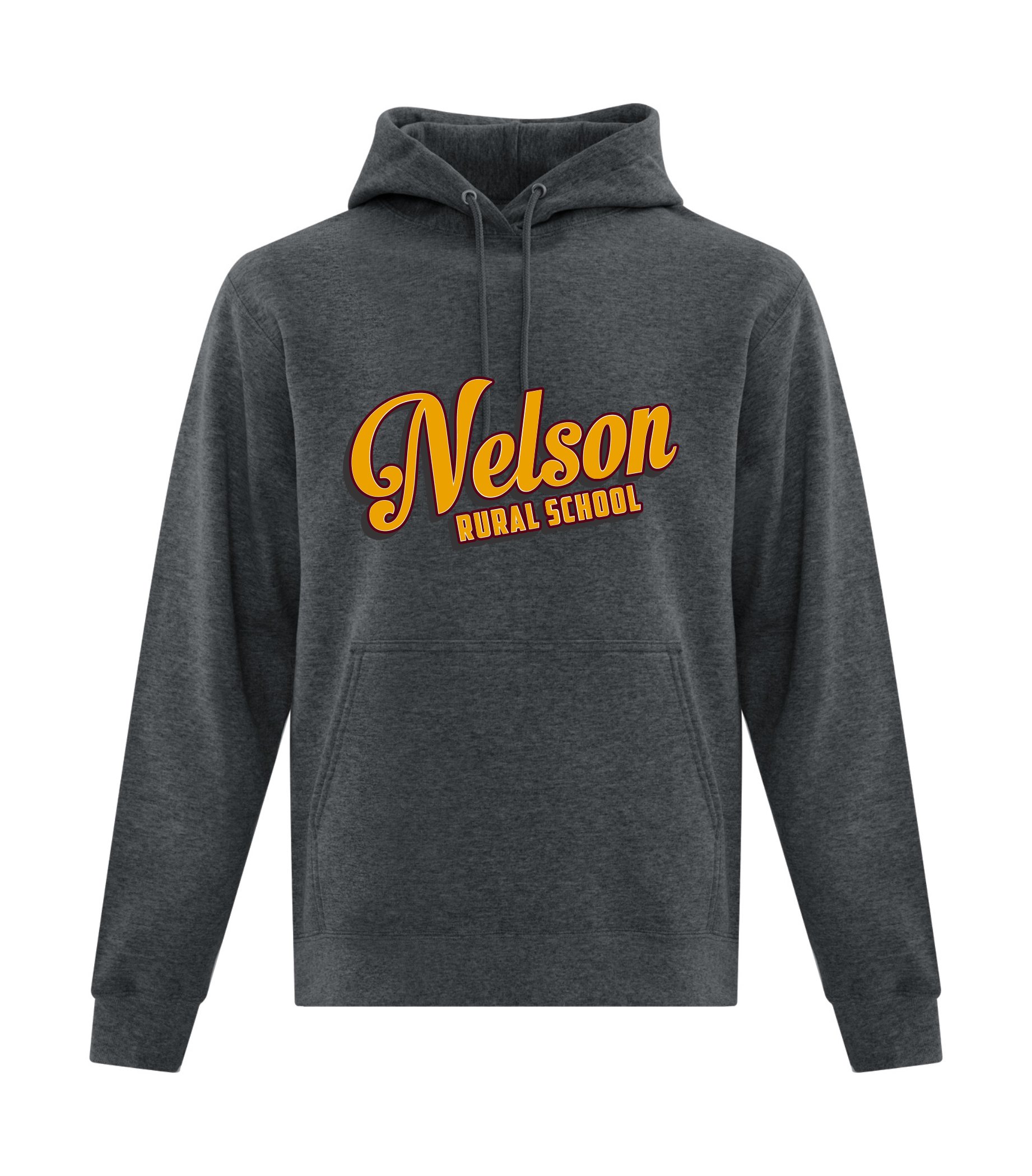 Cotton Hoodie - Dark Heather - Nelson School 2025-26
