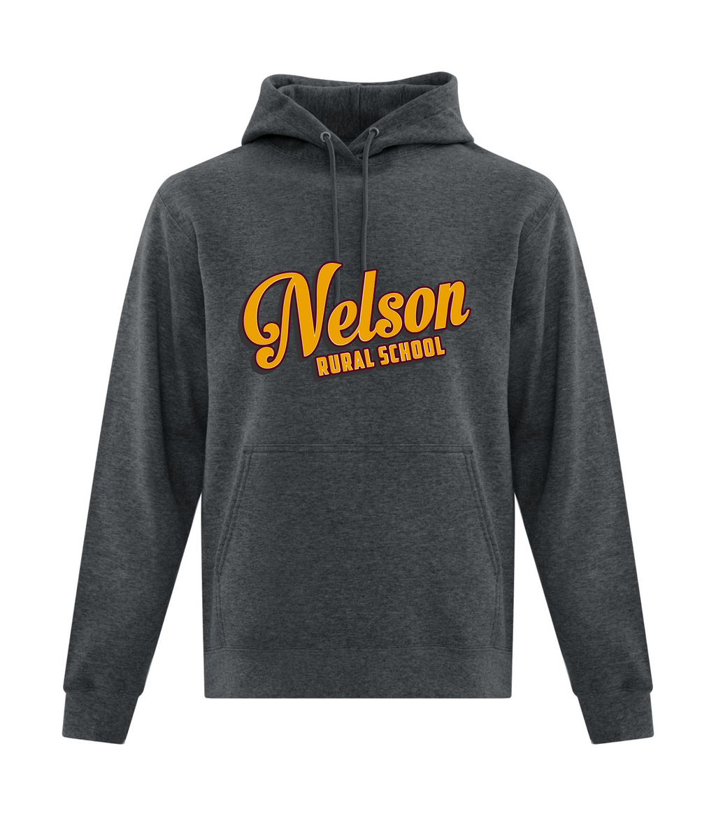 Cotton Hoodie - Dark Heather - Nelson School 2025-26