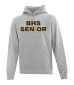 Athletic Heather Hoodie - TWILL DESIGN ON FRONT - Blackville School 2025