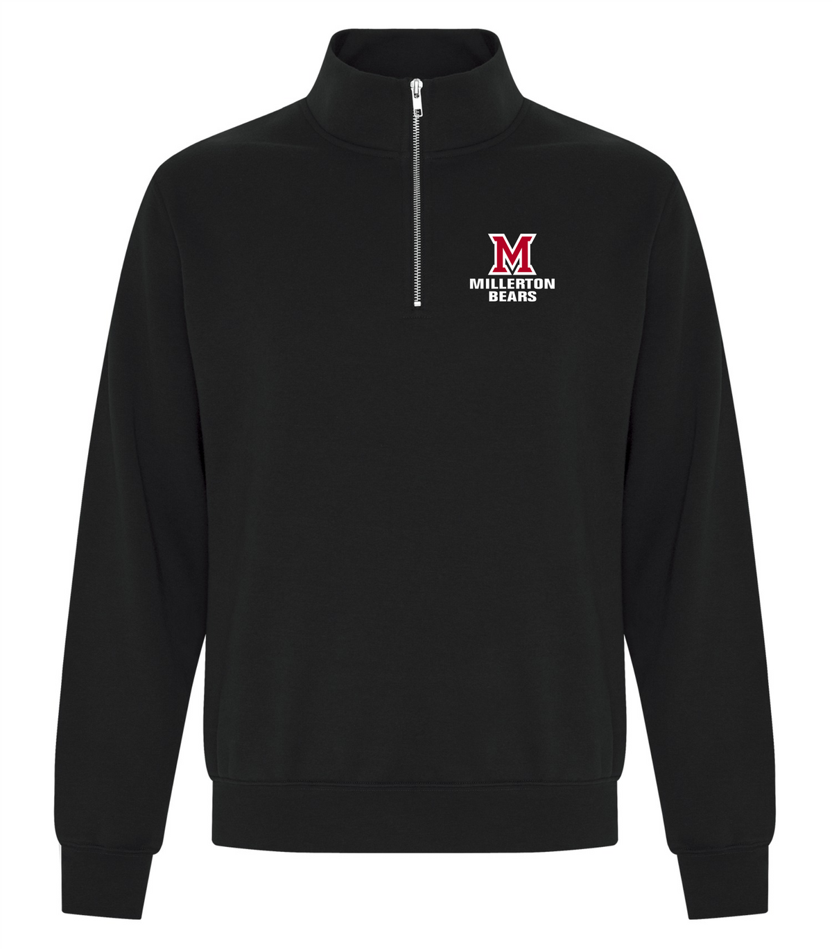Fleece 1/4 Zip Sweatshirt - Black - Millerton School 2026-27