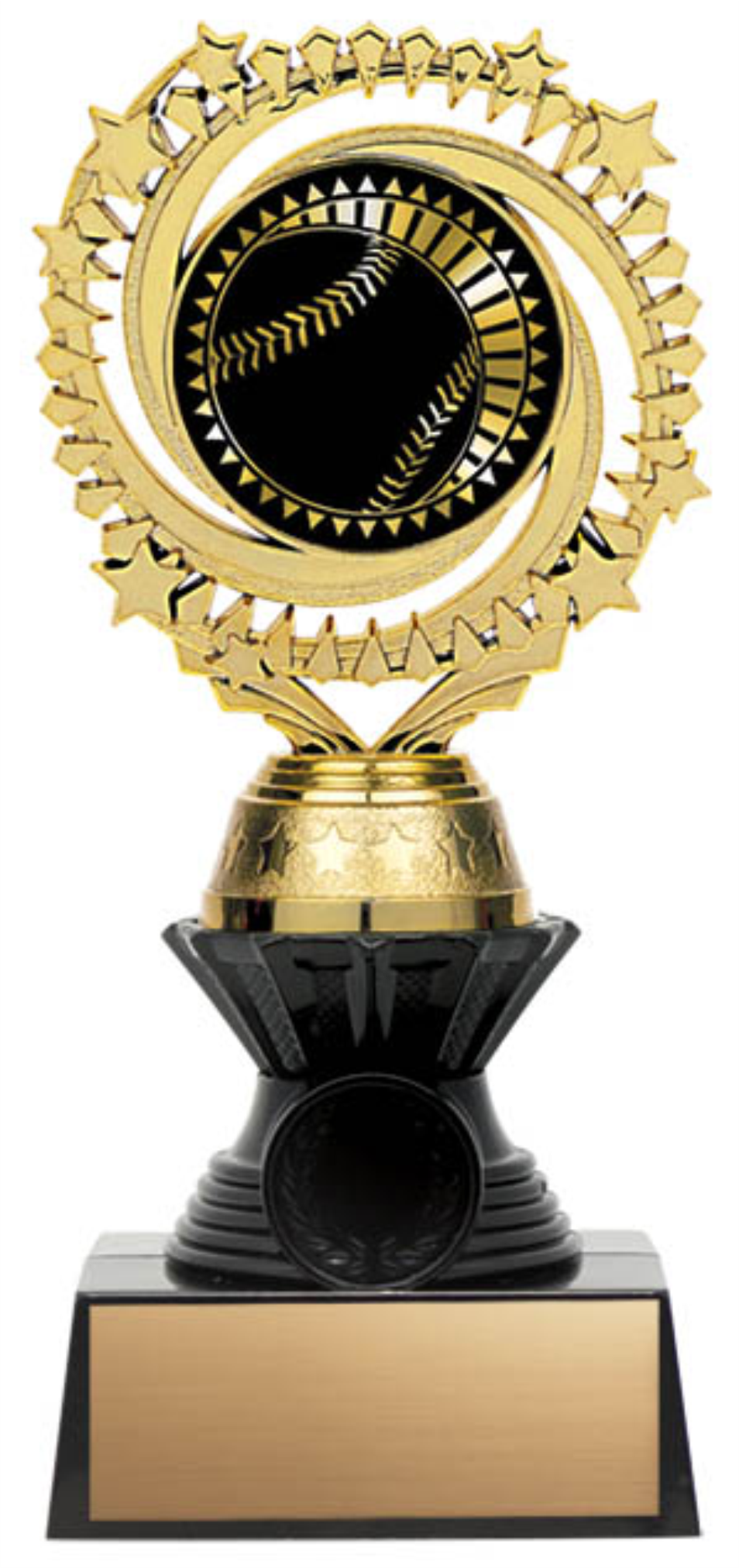 Solar Twister Trophy on Black Base - Baseball - Solar Series