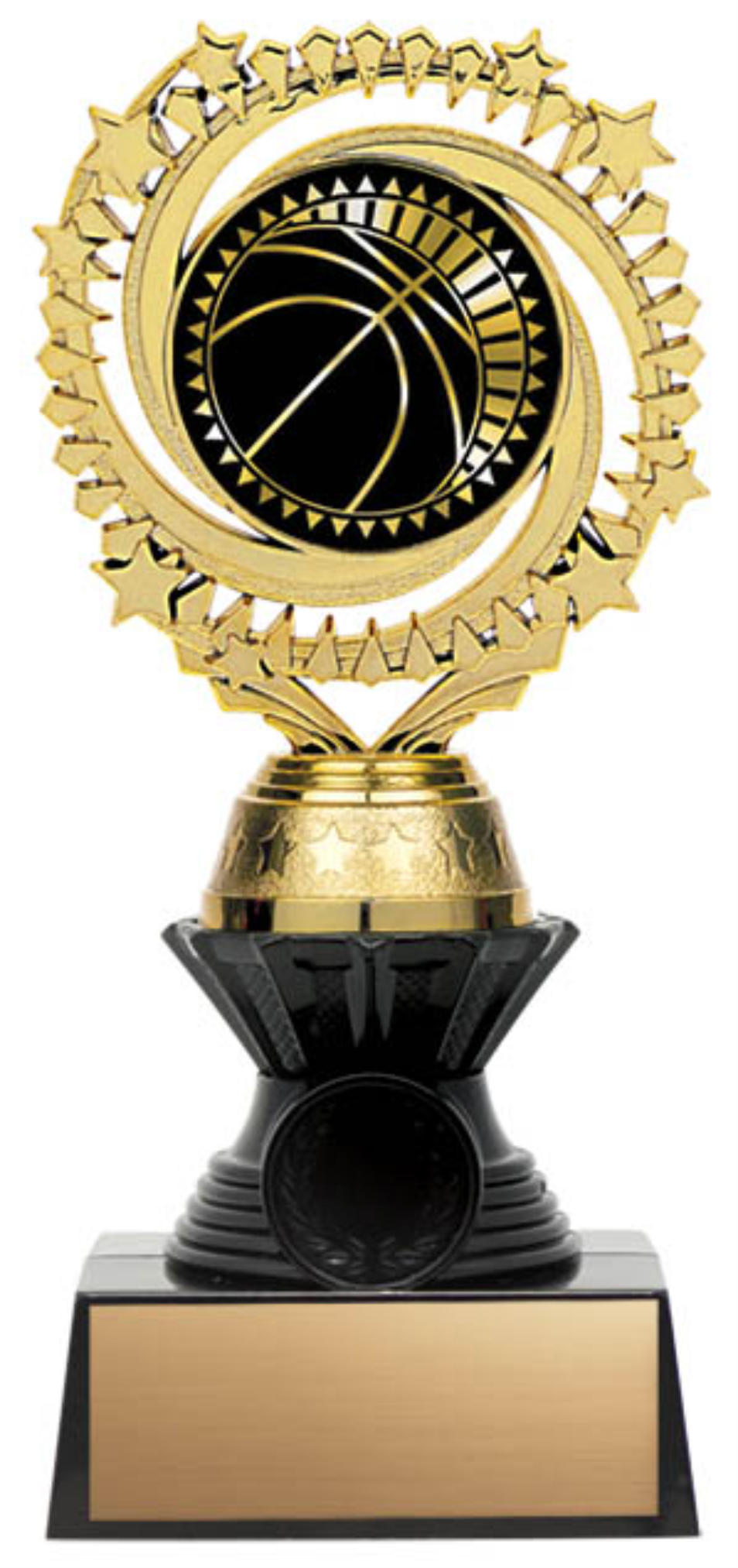 Solar Twister Trophy on Black Base - Basketball - Solar Series