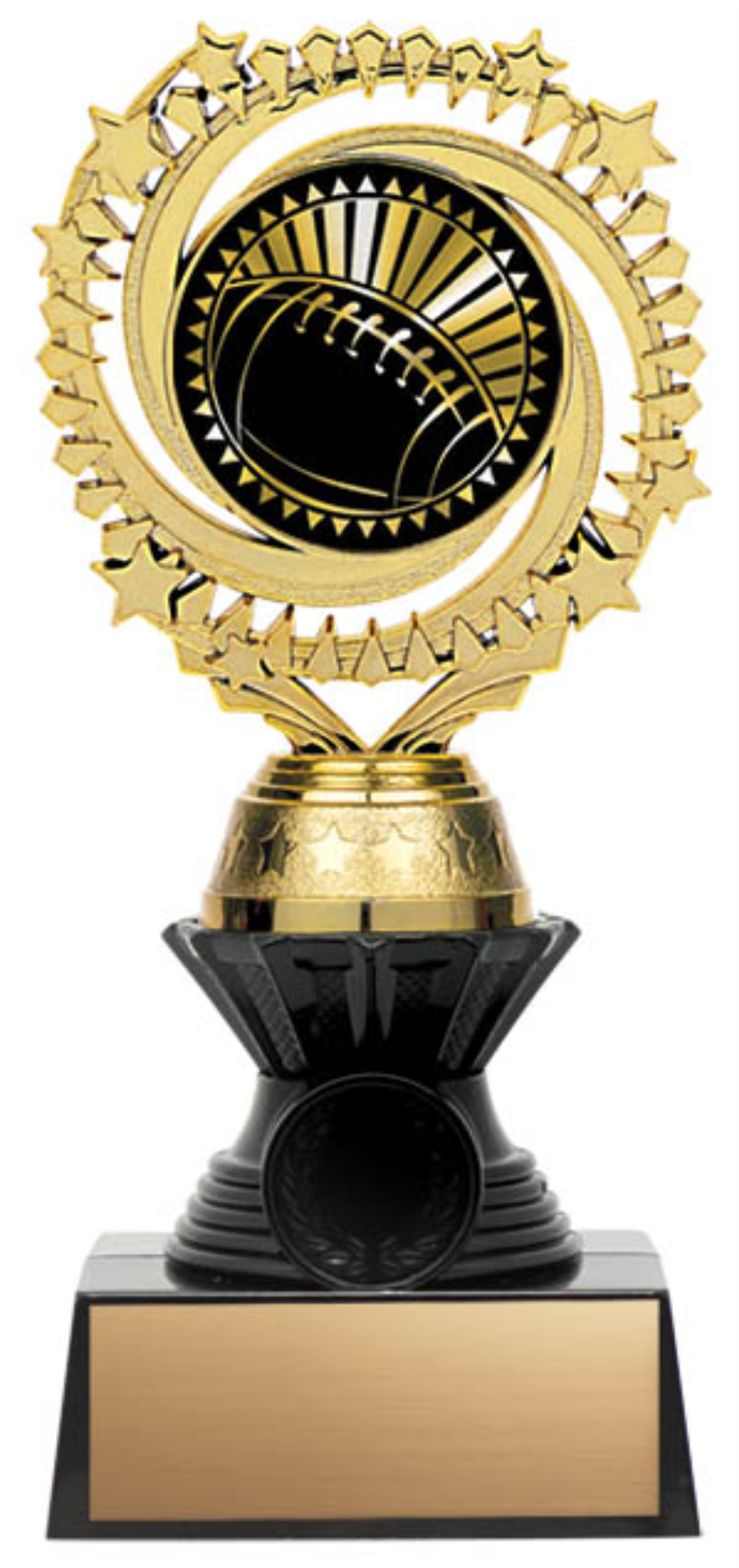 Solar Twister Trophy on Black Base - Football - Solar Series