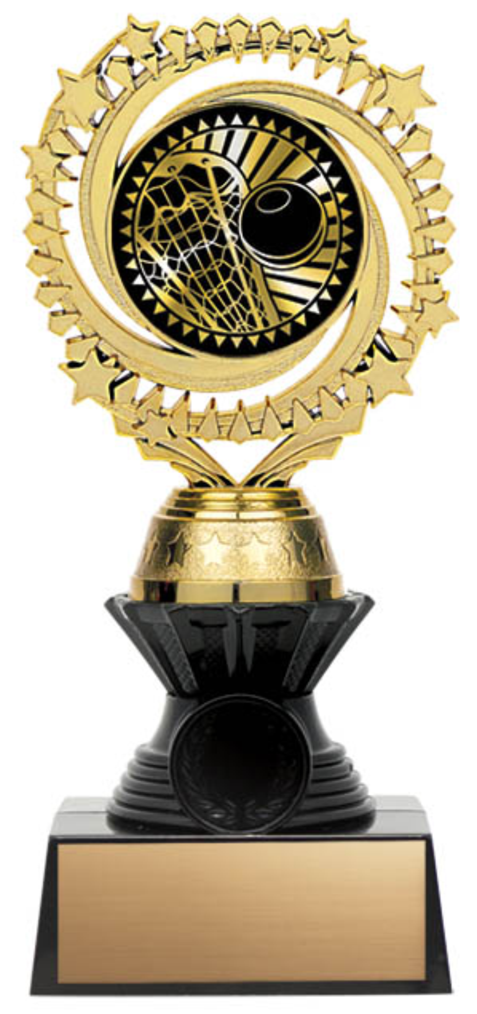 Solar Twister Trophy on Black Base - Lacrosse - Solar Series