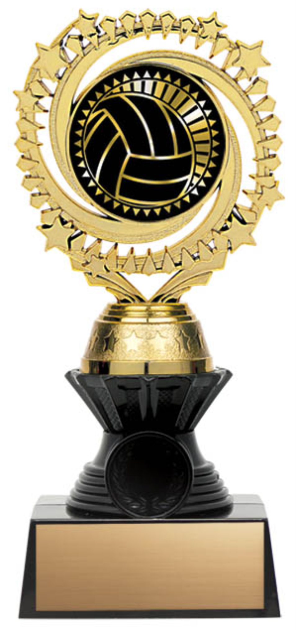 Solar Twister Trophy on Black Base - Volleyball - Solar Series