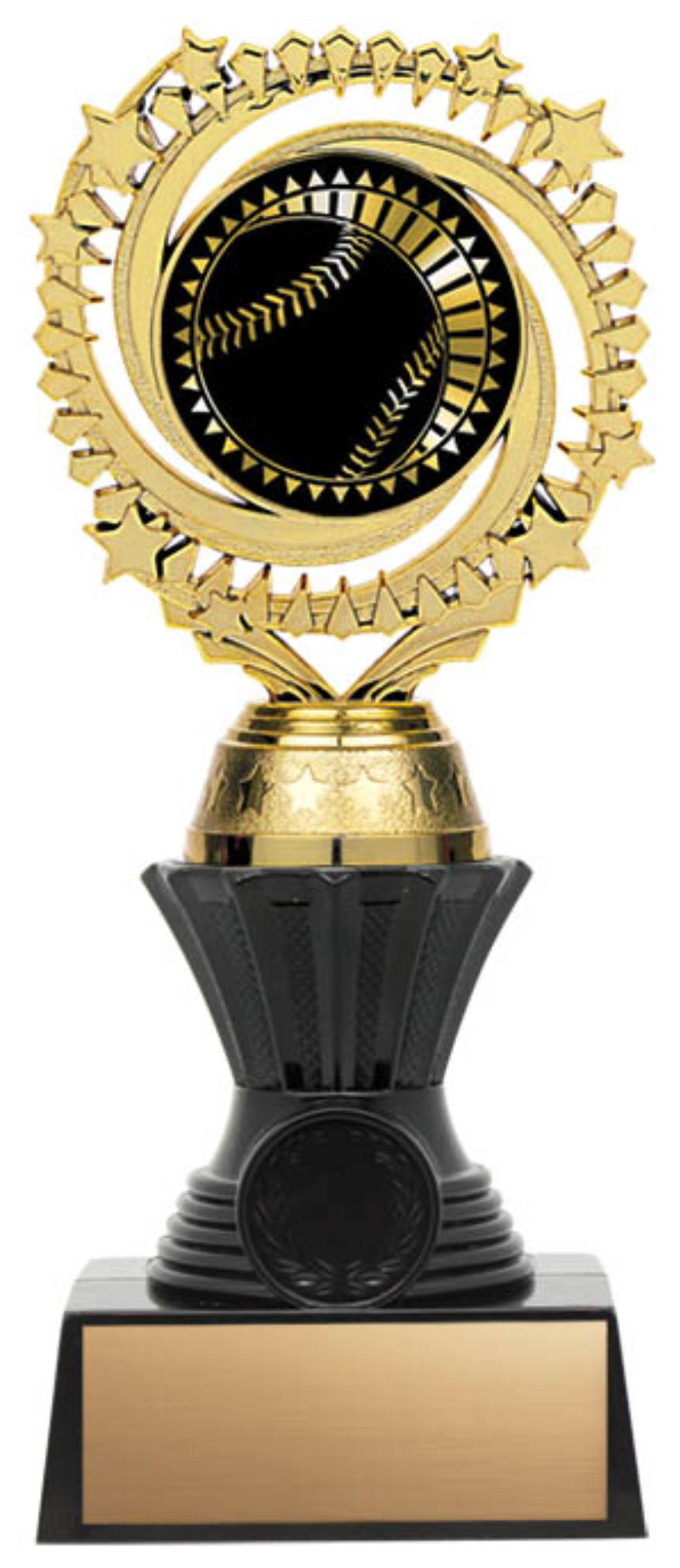 Solar Twister Trophy on Black Base - Baseball - Solar Series