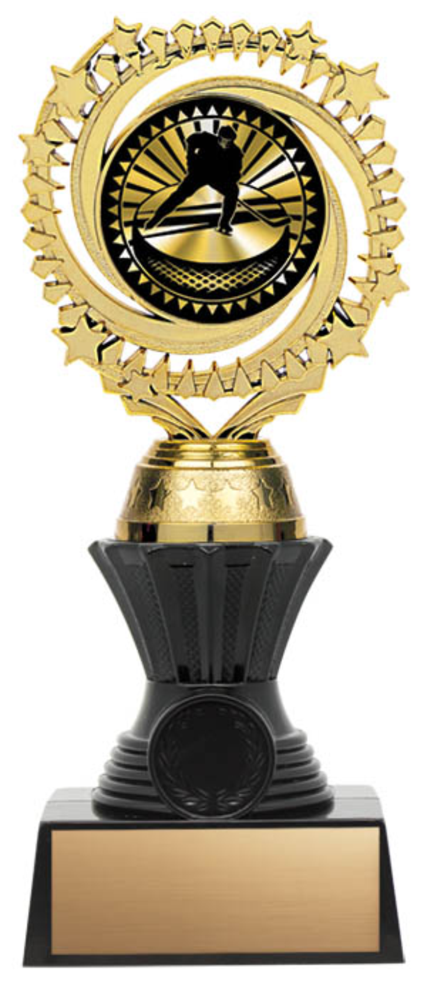 Solar Twister Trophy on Black Base - Hockey - Solar Series