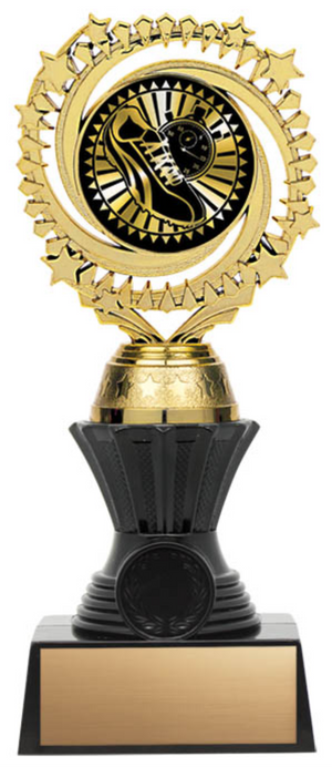 Solar Twister Trophy on Black Base - Track - Solar Series