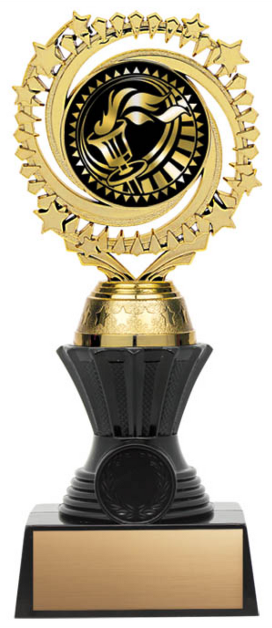 Solar Twister Trophy on Black Base - Victory - Solar Series
