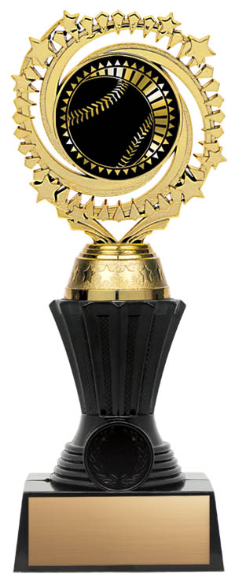 Solar Twister Trophy on Black Base - Baseball - Solar Series