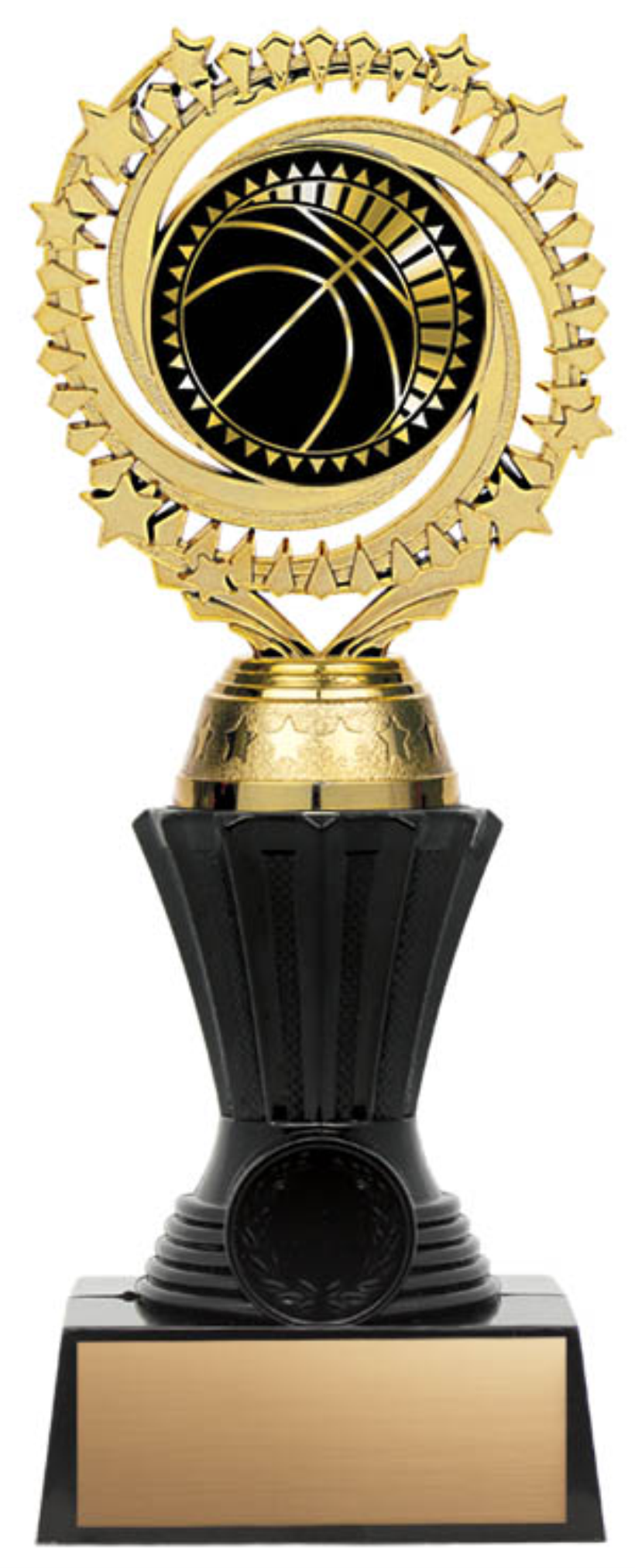 Solar Twister Trophy on Black Base - Basketball - Solar Series