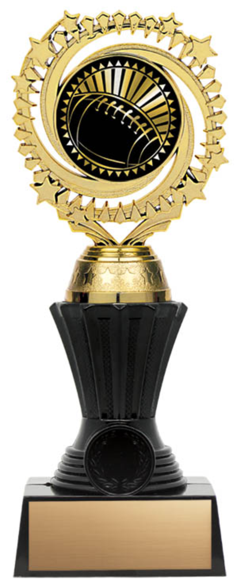 Solar Twister Trophy on Black Base - Football - Solar Series