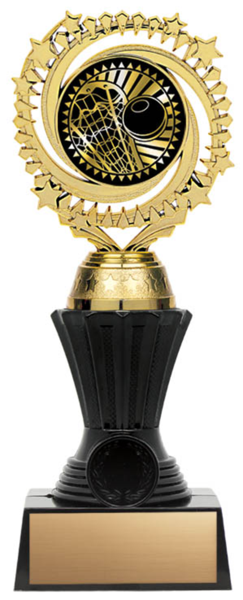 Solar Twister Trophy on Black Base - Lacrosse - Solar Series