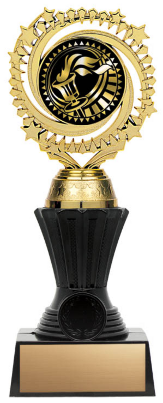 Solar Twister Trophy on Black Base - Victory - Solar Series