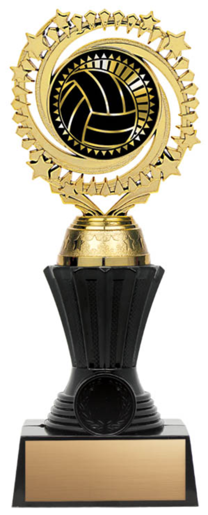 Solar Twister Trophy on Black Base - Volleyball - Solar Series