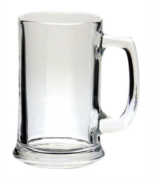 Glass Beer Mug with Handle - 14 oz - GGB3812