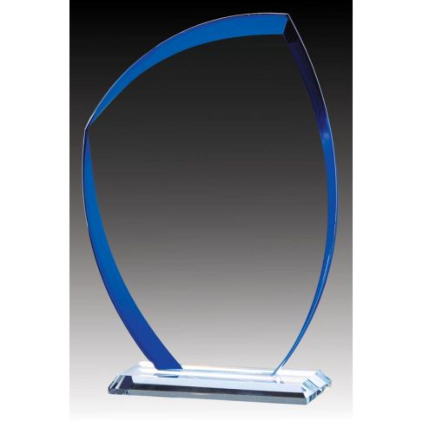Gemstone Series - Glass Curve Peak Clear with Blue Edge